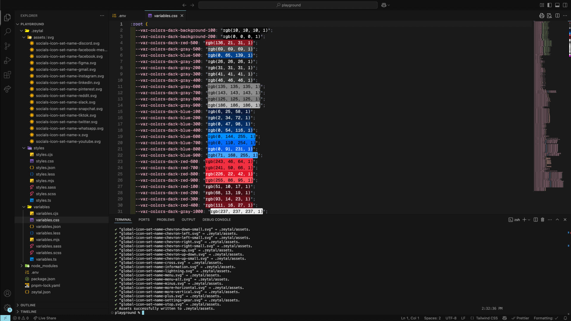 Figma file extraction example with Zeytal CLI