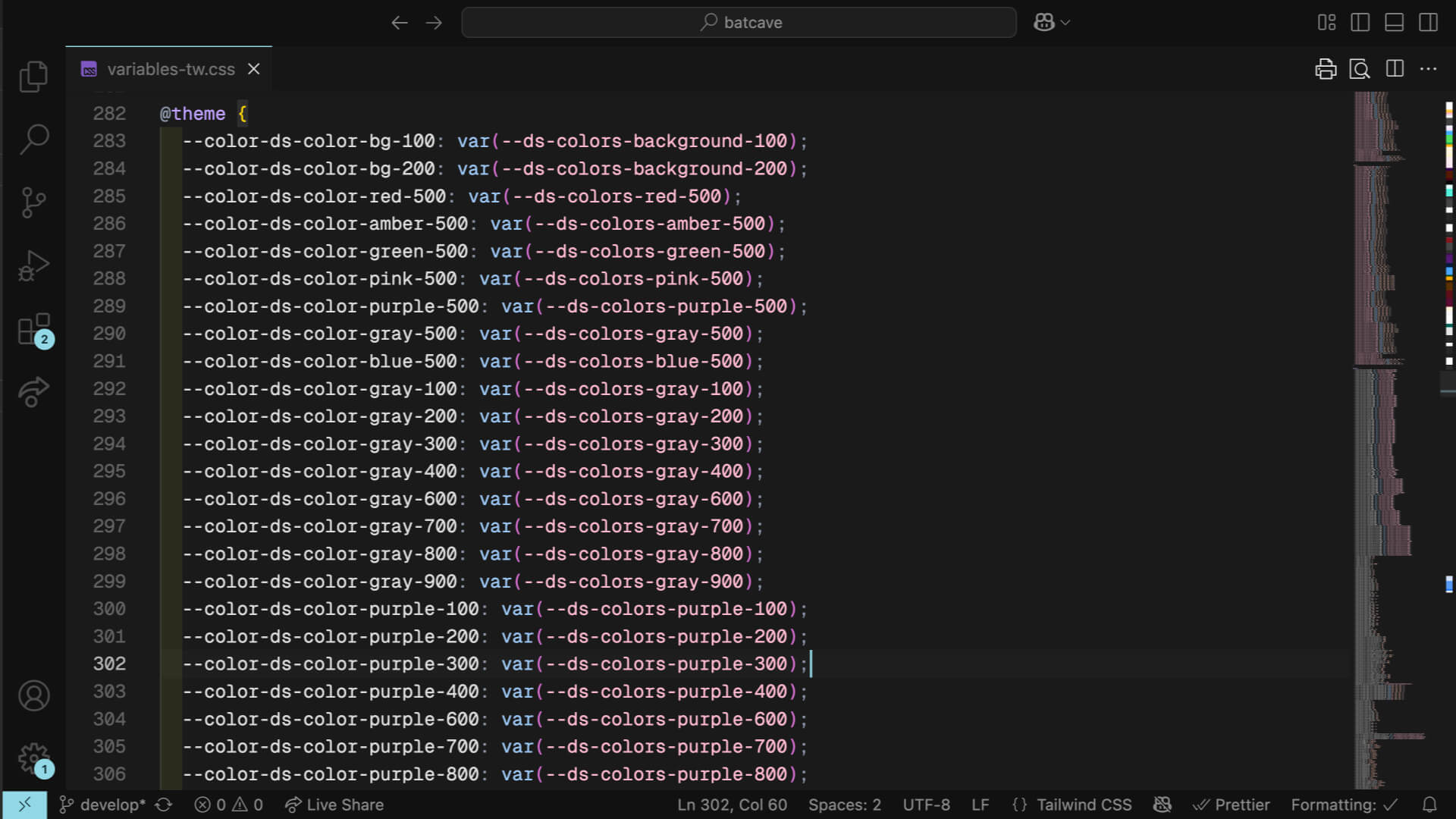 Rewriting TailwindCSS CSS color variables